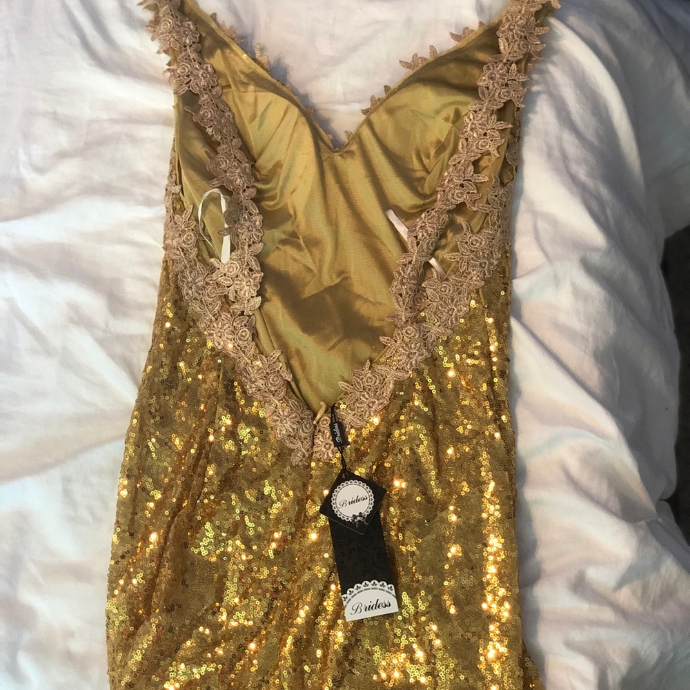 Long gold dress